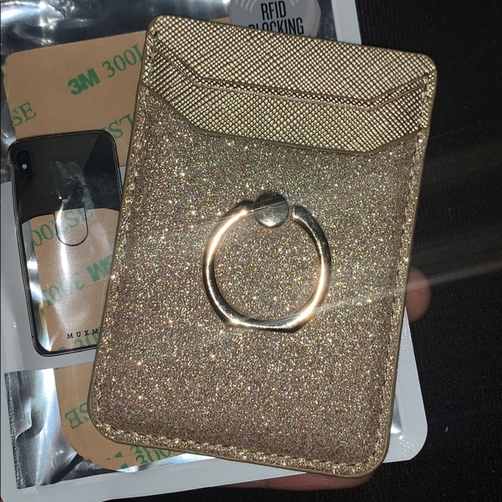 Gold Phone card holder